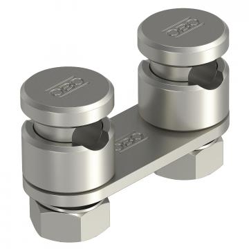 Piesă de legătură Rd 8-10 mm, dublă, cu piesă de strângere