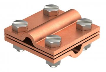 Piesă de legătură în cruce cu placă intermediară Rd 8-10 mm Cu