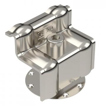 End clamp with spring for PV module mounting