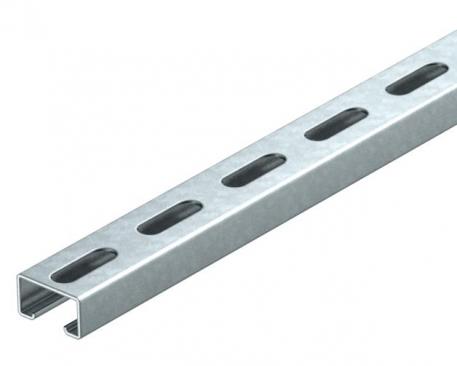 Şină profilată MS4022, în execuţie grea, fantă 18 mm, FT, perforată 6000 | 40 | 22,5 | 2 | = zincat prin imersie
