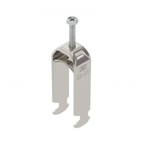 Clamp clip 2056 H-foot, 2-fold, metal pressure sleeve, A2