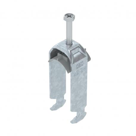 Bridă U 2056 cu picior H, dublă, contrapiesă din plastic FT 22 | 28 | 3