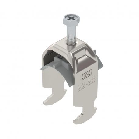Bridă U 2056 cu picior H, simplă, contrapiesă din plastic, A2 22 | 28 | 3