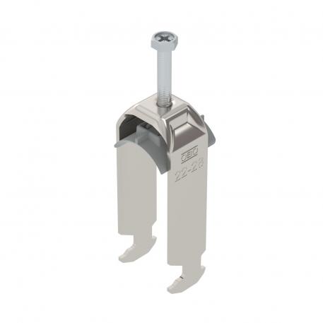 Bridă U 2056 cu picior H, dublă, contrapiesă din plastic, A2 22 | 28 | 3