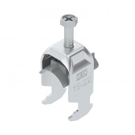 Bridă U 2056 cu picior H, simplă, contrapiesă din plastic, Al 16 | 22 | 2