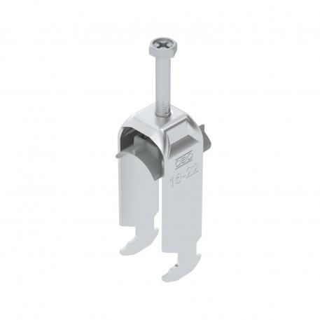 Bridă U 2056 cu picior H, dublă, contrapiesă din plastic, Al 16 | 22 | 2