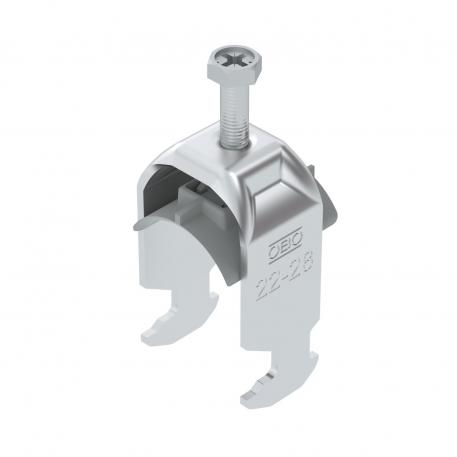 Bridă U 2056 cu picior H, simplă, contrapiesă din plastic, Al 22 | 28 | 2