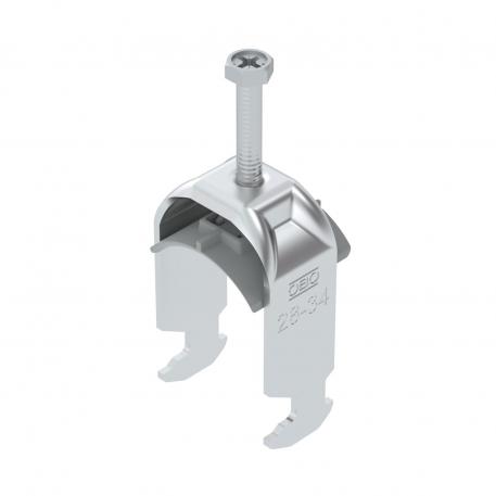 Bridă U 2056 cu picior H, simplă, contrapiesă din plastic, Al 28 | 34 | 2