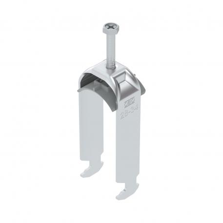 Bridă U 2056 cu picior H, dublă, contrapiesă din plastic, Al 28 | 34 | 2