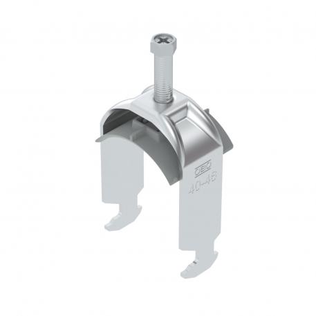 Bridă U 2056 cu picior H, simplă, contrapiesă din plastic, Al 40 | 46 | 2
