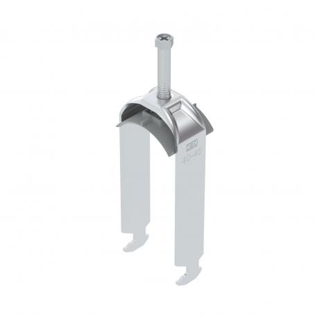 Bridă U 2056 cu picior H, dublă, contrapiesă din plastic, Al 40 | 46 | 2