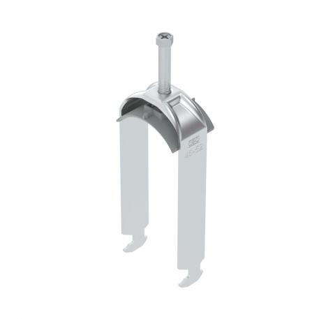 Bridă U 2056 cu picior H, dublă, contrapiesă din plastic, Al 46 | 52 | 2