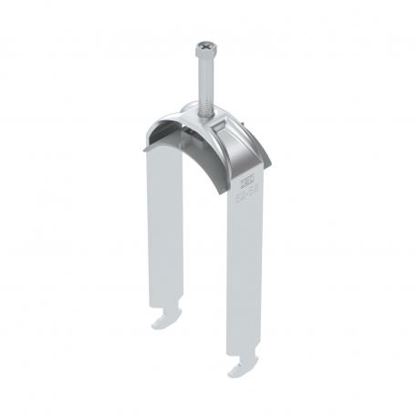 Bridă U 2056 cu picior H, dublă, contrapiesă din plastic, Al 52 | 58 | 2