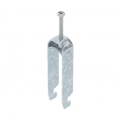 Clamp clip 2056 U-foot, 3-fold, metal pressure sleeve, FT