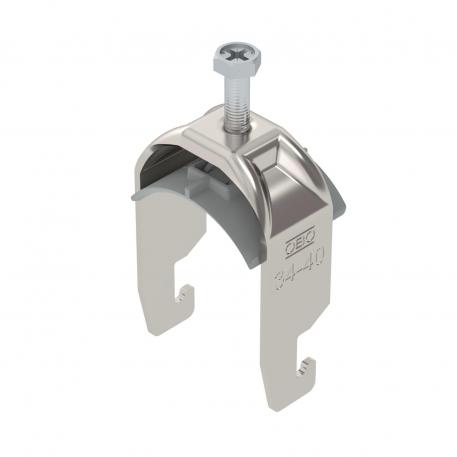 Bridă U 2056 cu picior U, simplă, contrapiesă din plastic, A2 34 | 40 | 3