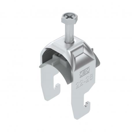 Bridă U 2056 cu picior U, simplă, contrapiesă din plastic, Al 22 | 28 | 2