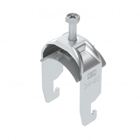 Bridă U 2056 cu picior U, simplă, contrapiesă din plastic, Al 34 | 40 | 2