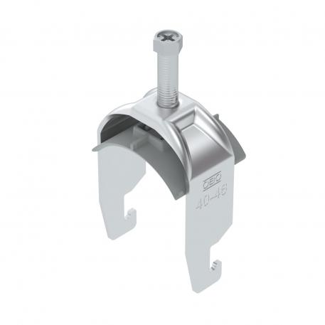 Bridă U 2056 cu picior U, simplă, contrapiesă din plastic, Al 40 | 46 | 2