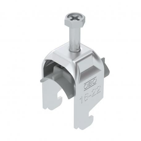 Bridă U 2056 cu picior N, simplă, contrapiesă din plastic, Al 16 | 22 | 2