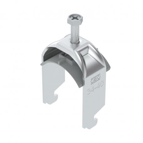 Bridă U 2056 cu picior N, simplă, contrapiesă din plastic, Al
