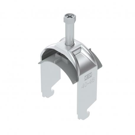 Bridă U 2056 cu picior N, simplă, contrapiesă din plastic, Al 40 | 46 | 2