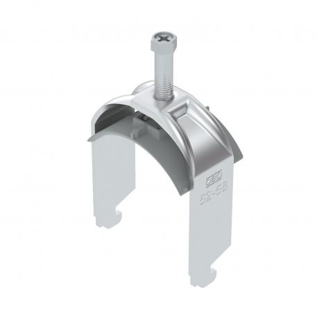 Bridă U 2056 cu picior N, simplă, contrapiesă din plastic, Al 52 | 58 | 2