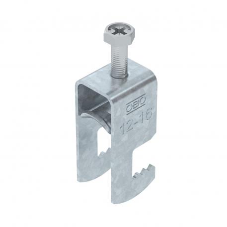 Bridă U 2056 cu picior F, simplă, contrapiesă metalică, FT 12 | 16 | 3