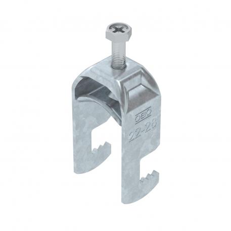 Bridă U 2056 cu picior F, simplă, contrapiesă metalică, FT 22 | 28 | 3