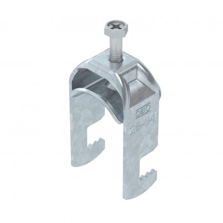 Bridă U 2056 cu picior F, simplă, contrapiesă metalică, FT 28 | 34 | 3