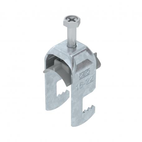 Bridă U 2056 cu picior F, simplă, contrapiesă din plastic FT 16 | 22 | 3