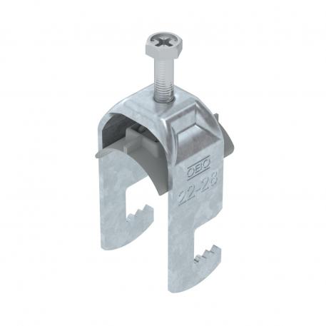Bridă U 2056 cu picior F, simplă, contrapiesă din plastic FT 22 | 28 | 3