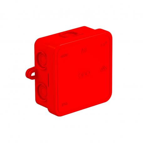 Doză de derivaţie A 8 65x65x32 | 7 | IP55 | 7 intrări pentru cabluri cu diametru de 5-14 mm | roşu