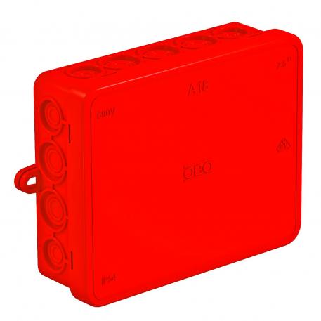 Doză de derivaţie A 18 115x90x35 | 18 | IP55 | roşu