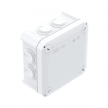Doză de derivaţie T 60, dopuri de etanșare 100x100x48 | 7 | IP66 | alb pur; RAL 9010