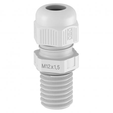 Presetupă cu piuliță cu cap rotunjit, filet metric lung, gri deschis  |  | M63 x 1,5 | nu | gri deschis; RAL 7035