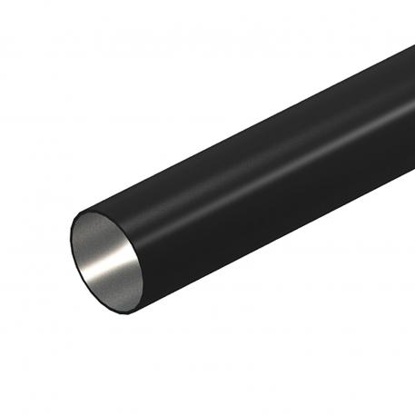 Teavă otel vopsit electrostatic în culoarea negru, fără filet 40 | M40 | negru închis; RAL 9005