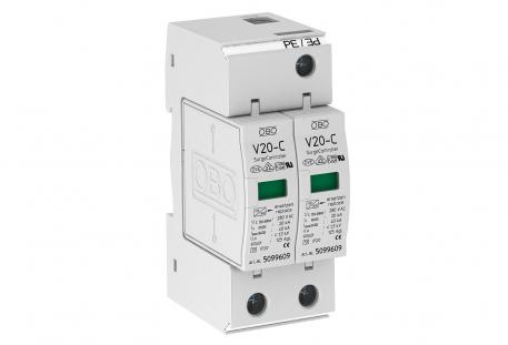 Descărcător de supratensiune cu 2 poli 280 V 2 | 280 | IP20