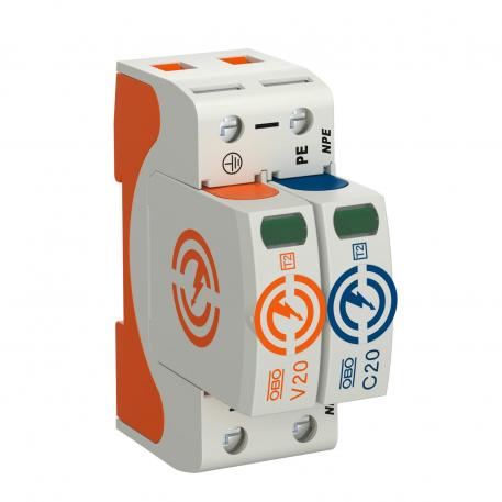Descărcător de supratensiune V20, 1 pol+ NPE 150 V 1+N/PE | 150 | IP20
