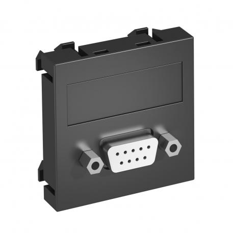 Conector D-Sub9, 1 modul, orificiu de ieşire drept, ca și conectare cu șurub drept |  | D-Subminiatură | gri închis; RAL 7021