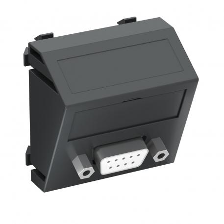 Conector D-Sub 9, 1 modul, orificiu de ieşire oblic, ca și conectare cu șurub oblic |  | D-Subminiatură | gri închis; RAL 7021