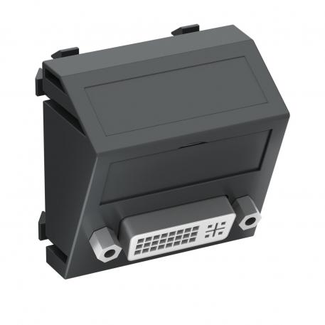 Conector DVI-D, 1 modul, ieşire oblică, ca şi conectare cu şurub