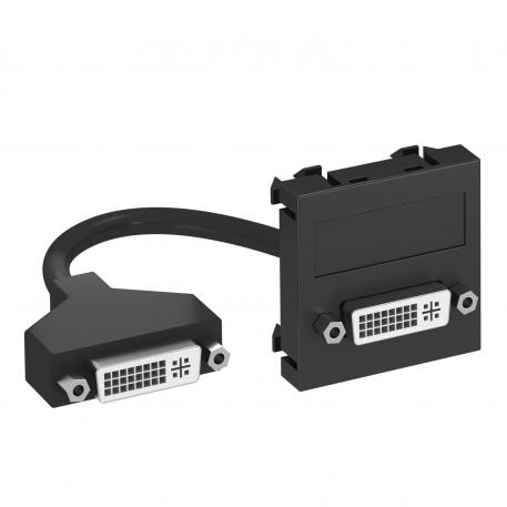 Conexiune DVI-I, 1 modul, ieşire dreaptă, cu cablu de conectare