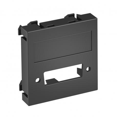 Suport multimedia pentru ştecăr DVI, 1 modul, ieşire dreaptă