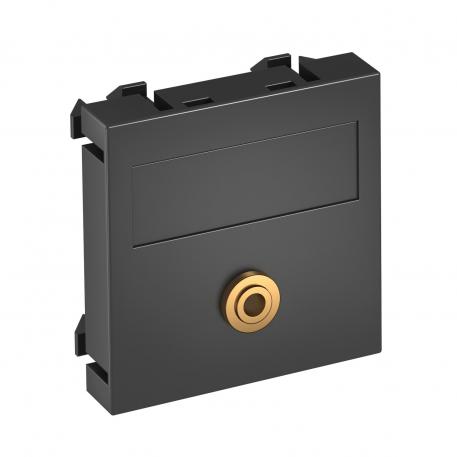 Conector mini jack, 1 modul, ieşire dreaptă, conexiune sudată drept |  | Jack | gri închis; RAL 7021