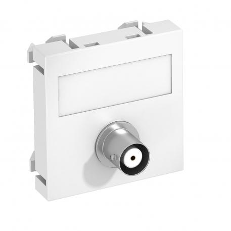 Conector BNC, 1 modul, ieşire dreaptă, cuplare 1:1, alb pur  |  | BNC/TNC | alb pur; RAL 9010
