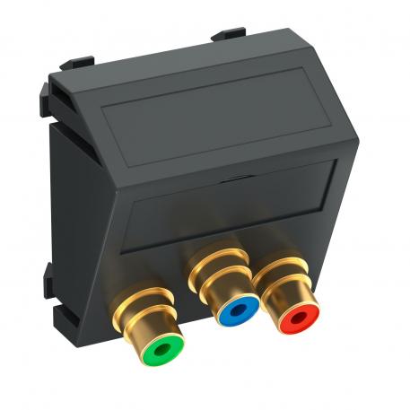 Conexiune component video, 1 modul, ieşire oblică, cuplare 1:1