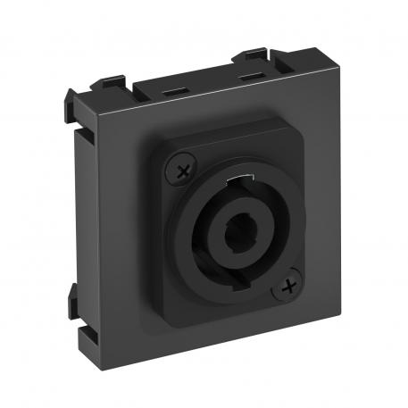 Conector Speakon, 1 modul, ieşire dreaptă, mufă cu 4 poli, conectare cu şurub