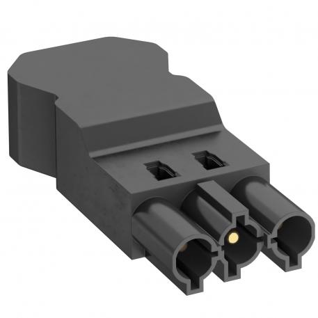Element ștecăr cu 3 poli, conectare cu șurub, până la 4 mm²