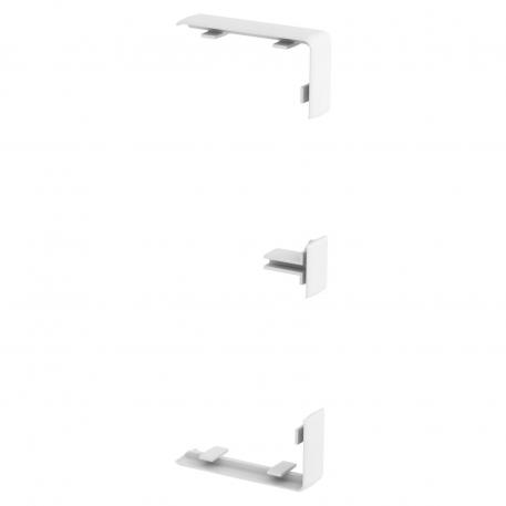 Conector canal şi piesă acoperire îmbinări alb pur; RAL 9010