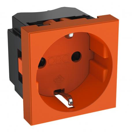 0° socket, protective contact, single 1 | Single 0° | portocaliu luminos; RAL 2004